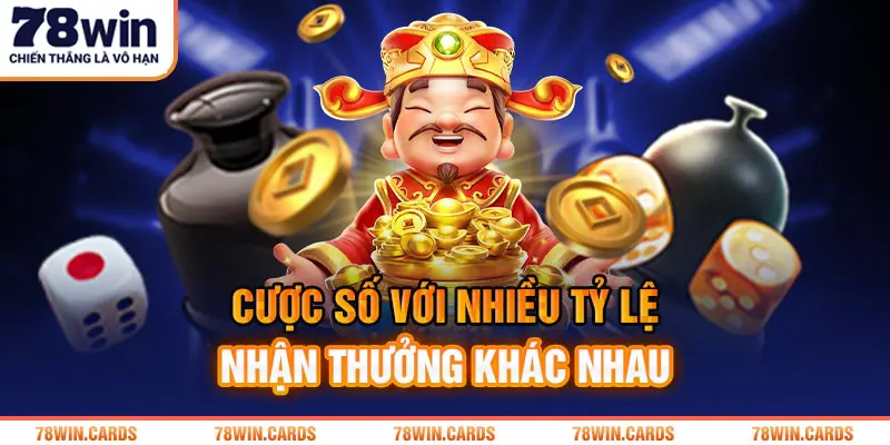 Cược số với nhiều tỷ lệ nhận thưởng khác nhau